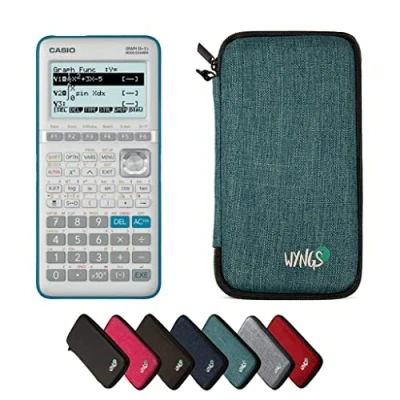 Imagen de Calcuso Pack de ahorro: Casio Graph 35+E II + WYNGS Funda protección turquesa Garantía Extendida