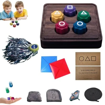 Imagen de Gonggi Korean Game,Traditional Games,Korean Traditional Play Game,Gonggi Jack Stone Catching Game,Korean Game Gonggistone Set,Educational Toy for Kids (1 Set)