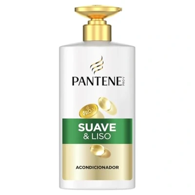 Imagen de Pantene Pro V Suave y Liso Acondicionador 800ml con Dispensador, Pelo Encrespado Apagado. Uso Diario. Provitamina B5 Nutrientes. Sin Aceites Minerales ni Colorantes. Tecnología Active Nutri Plex