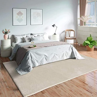 Imagen de Mia&#039;s Teppiche Olivia Alfombra para salón, 100% poliéster, 200 x 290 cm, Color Beige