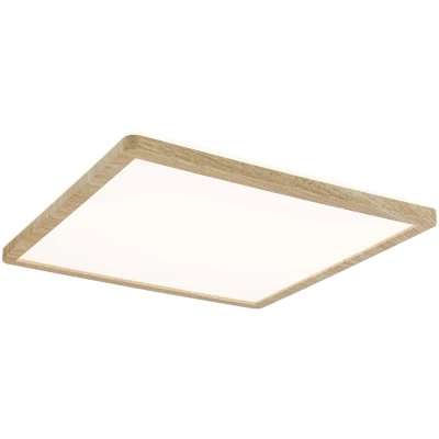 Imagen de Paulmann 71030 Panel LED Atria Shine plafón con Backlight cuadrado IP44 16W 1600lm 293mmx293mm acabado madera plástico 3000K blanco cálido lum.de baño