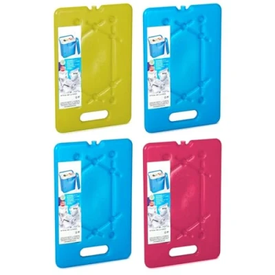 Imagen de AC Pack de 4 Acumuladores Frío N.º 11 800 G Fabricado en Plástico Ideal para Mantener la Temperatura tu Nevera portátil 30 x 20 1,5 cm Color Aleatorio