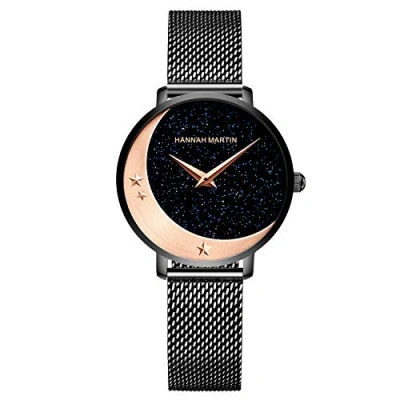 Imagen de RORIOS Fashion Mujer Relojes Cuarzo Analogico Brillante Cielo Estrellado Dial Mesh Strap Moda Ladies Watches