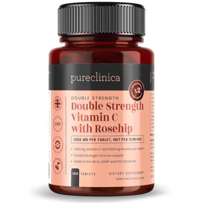 Imagen de VITAMINA C con ESCARAMUJO 2000mg (1000mg DE Vit y 1000mg Extracto Escaramujo) x 180 COMPRIMIDOS ¡SUMINISTRO 6 MESES!