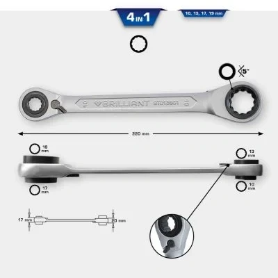 Imagen de llave de doble estrella trinquete KS TOOLS BT013901