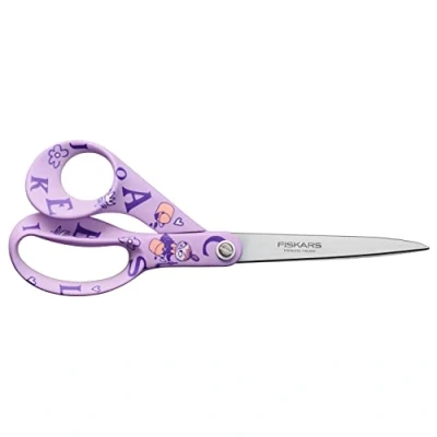 Imagen de Fiskars X Mumin Tijeras multiusos con diseño Mumin, Para diestros, Longitud: 21 cm, Hojas de acero inoxidable, ABC, 1067187