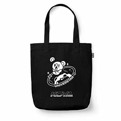 Imagen de Grupo Erik Bolso tela BT21 Tote bag Bolsa compra pegable Koya Negro Accesorios Producto con licencia oficial
