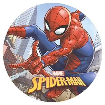 Imagen de Dekora Decoracion Tartas de Cumpleaños Infantiles en Disco Oblea Spiderman 20 cm, Multicolor (114367)