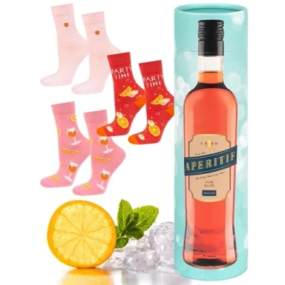Imagen de soxo Bebidas Calcetines Mujer Divertidos Algodon Socks Regalos Originales Regalo Colores 35 40 Aperitif 3 Pares