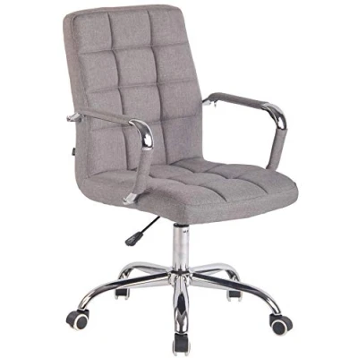 Imagen de CLP Silla de Oficina Deli en Tela I Escritorio con Ruedas Ejecutiva Giratoria Ordenador Regulable Altura Color:, Color:Gris