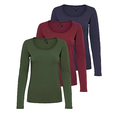 Imagen de VERO MODA Camiseta de manga larga Vmmaxi My Ls Soft Uneck Ga Noos, 1 cielo nocturno, puerto real, Rifle Green, S