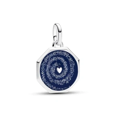 Imagen de PANDORA ME Medallón con diseño de corazón plata ley esmalte azul brillante