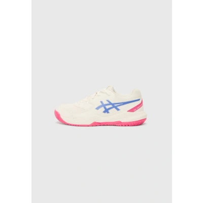 Imagen de Asics GEL Dedicate 8 Unisex Zapatillas de tenis para todas las superficies niños, Talla: 33.5, Cream/dark blue/pink Zapatos