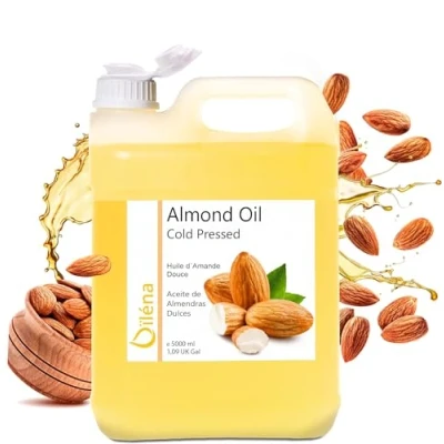 Imagen de Aceite de Almendras Piel (Corporal y Facial) Cabello, Anti Estrias Embarazo, Atopica Bebe, Masaje Profesional. Hidratante Rico en Vitamina E. 100% Natural Puro 5000 ml 5 L