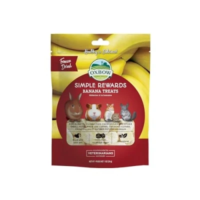 Imagen de Oxbow SIMPLE REWARDS Treats Rabbits Guinea Pigs Chinchillas BANANA 28.6 g