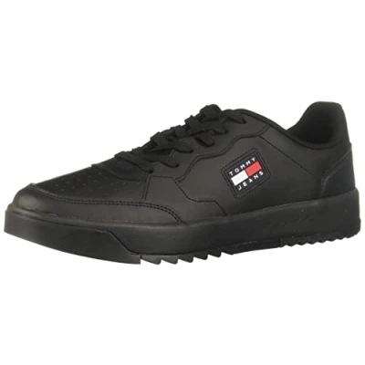 Imagen de Tommy Jeans Hombre Sneaker con suela cupsole Retro Zapatillas, Negro (Black), 42 EU