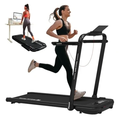 Imagen de Mobvoi Home Treadmill SE Cinta de Correr Plegable 3 en 1 2.5 HP Compact Portable Under Desk Running Walking Machine con Control Remoto Pantalla LED para el hogar y la Oficina 120KG 12 KM/H