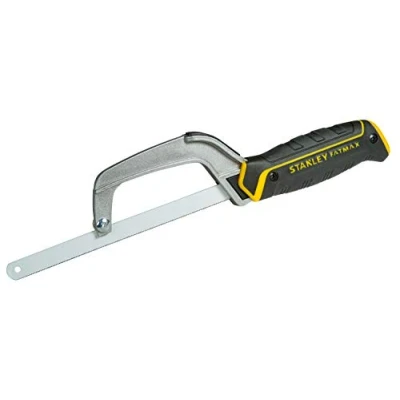 Imagen de STANLEY Mini Sierra, Armadura Metálica, longitud 300mm, Mango Sintético, Hoja Ajustable y Compatible con otras Hojas, 24 Dientes por Pulgada, 0 15 211