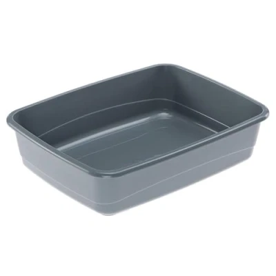 Imagen de Ferplast Arenero Gato, con Bordes Altos, 46,5 x 35,5 h 11,5 cm, Caja de Arena para Mascotas NIP 10