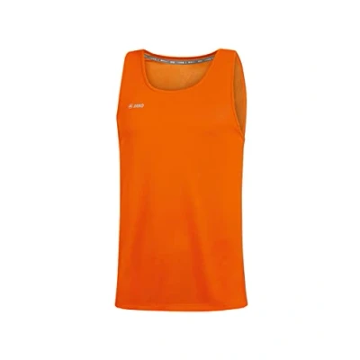 Imagen de JAKO Camiseta de Tirantes para Hombre Run 2.0, Hombre, Anchos, 6075, Naranja neón, Small
