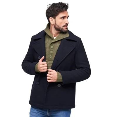 Imagen de Brandit PEA COAT Chaqueta de entretiempo, Hombre, Talla: XXL, Navy