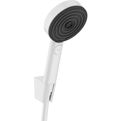 Imagen de Hansgrohe Pulsify Select S Set de soporte ducha 105 3 tipos chorro Relaxation con flexo 125 cm, blanco mate, 24302700