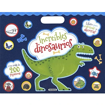 Imagen de Increíbles dinosaurios (Colorea y pega con 200 pegatinas)
