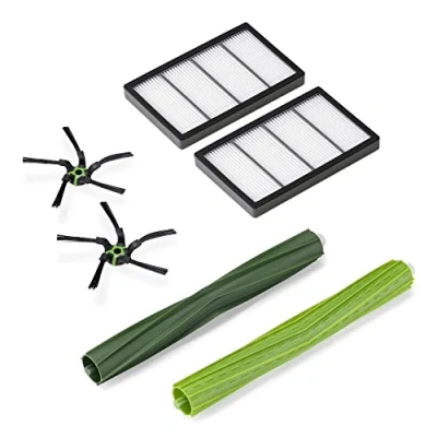 Imagen de kwmobile Repuestos compatibles con iRobot Roomba Set de recambios para Serie S modelo S9 y S9+ Juego 2x cepillo filtro rodillo lateral
