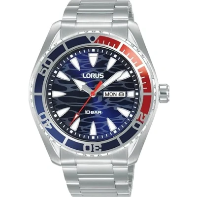 Imagen de Lorus Reloj Analógico de Cuarzo para Hombre con Pulsera Acero Inoxidable, Plata/Azul