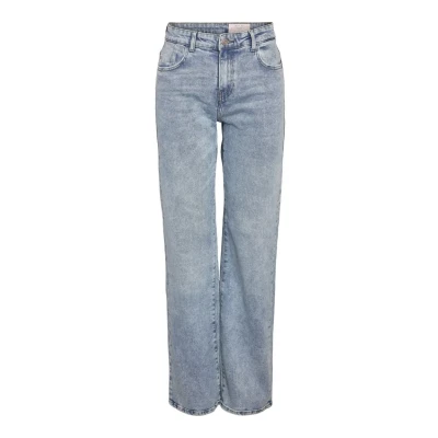 Imagen de Noisy May MIT Weitem BEIN Nmyolanda Normal Waist Pernera ancha, Mujer, Talla: 31x34, Light blue denim