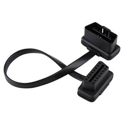 Imagen de cable de extensión OBD2, auto 16 Pin macho a adaptador diagnóstico OBD2 hembra(30cm)