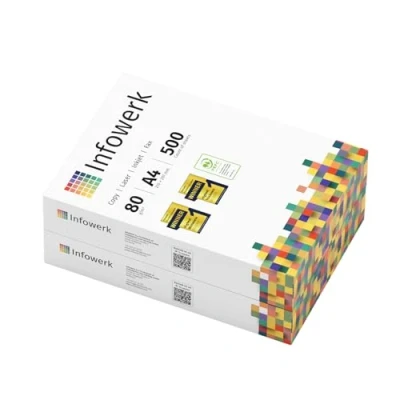 Imagen de Infowerk PEFC Papel para impresora (1000 hojas, 2 x 500 mm, A4, 80 g), color blanco