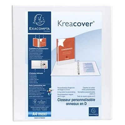 Imagen de Classeur 4 anneaux en d 20mm remborde 3 pochettes exterieures krea cover a4 maxi