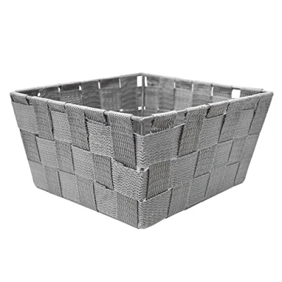 Imagen de SEPIO Cesto para la ropa sucia Laundry Basket de material resistente al agua y rígido, fácil limpiar, el cuarto baño, cocina (S 19 x 9 cm, gris)