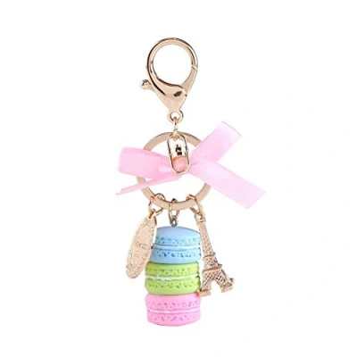 Imagen de Walfront 1 pcs Llavero Color Macaron Aleación Colgante para Decoración(Azul)