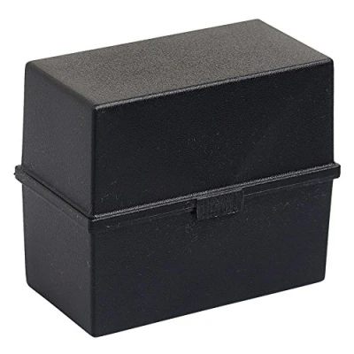 Imagen de Exacompta A5 Caja archivadora de tarjetas, color negro