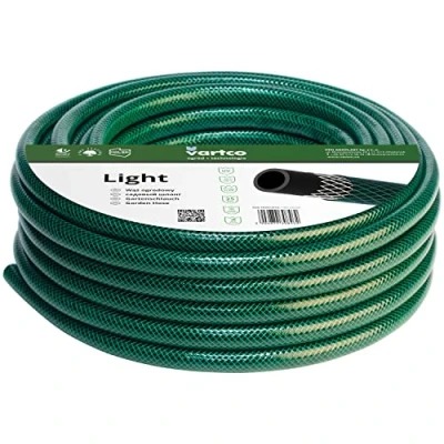 Imagen de Manguera de agua 3 capas jardín Riego flexible poliéster trenzado cruzado Resistente a los rayos UV 25 Bar 3/4&quot; 10m