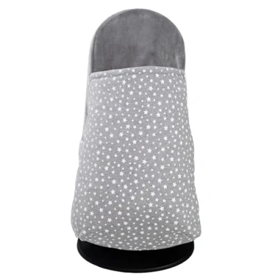 Imagen de JYOKO Kids Funda + Saco de Polar para Hamaca Compatible con Babybjorn Soft, Balance, Bliss, Sustituye Tapicería Original (White Star, Polar)