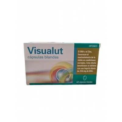 Imagen de Visualut, a base de vitaminas C y D, cobre, Zinc,Luteina, Zeaxantina DHA, Favorece la salud Vista,60 cápsulas blandas para dos meses.