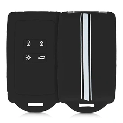 Imagen de kwmobile Funda de Silicona Compatible con Renault Llave Coche Smart Key 4 Botones (Solo Keyless Go) Carcasa para Case Mando automóvil Rally