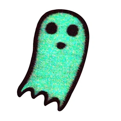 Imagen de Resplandor En Mini Fantasma Oscuro Bordó El Hierro De La Insignia Coser Remiendo