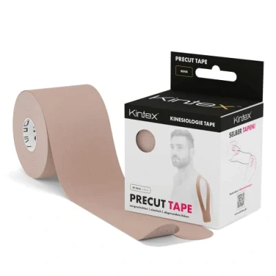 Imagen de KINTEX Cinta Kinesiologica 20 Tiras de Kinesiotape Resistente al Agua y a la Piel, 25cmx5cm, para Deporte, Cintas Elásticas Fisioterapia Venda Elástica Adhesiva (Beige)