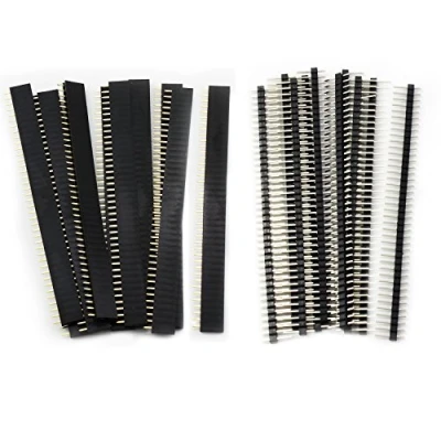 Imagen de Aussel 20 piezas 2.54mm Breakaway PCB Junta 40Pin macho y hembra del conector de la cabeza para Arduino Shield
