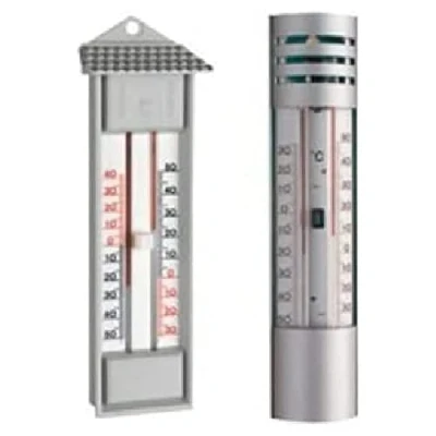 Imagen de neoLab Termómetro de aluminio Maxima Minima, sin mercurio, gris, 30 a +50 C