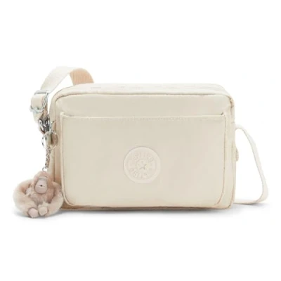 Imagen de Kipling Abanu M Bandolera Mediana, Beige Pearl (Blanco)