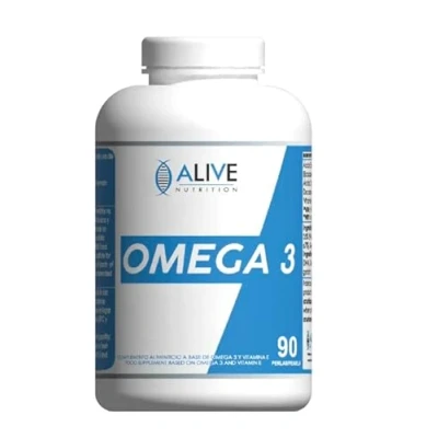 Imagen de Omega 3 cápsulas. aceite de pescado 1000 Mg, con Vitamina E. pescado. 90 perlas.