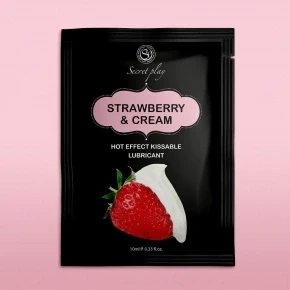 Imagen de Lubricante con sabor a nata Monodosis fresas de Secret Play