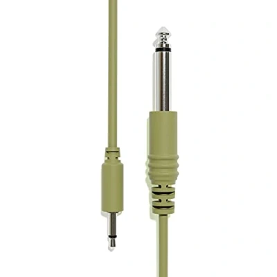 Imagen de ExcelValley 1 Pack Cables de Conexión Mono TS 3,5mm a 6,35mm Eurorack Sintetizador [Verde Militar 200cm 79&quot;]