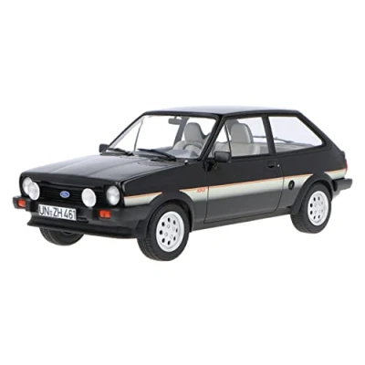 Imagen de Norev NV182743 1:18 Ford Fiesta XR2 1981 Modelo Coleccionable Negro, Multi