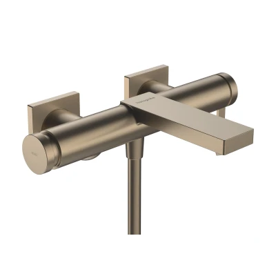 Imagen de hansgrohe Tecturis E, grifo bañera visto para 2 funciones, mezlador monomando 21,3cm, de bañera, bronce cepillado